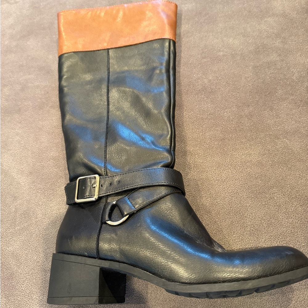 Style & co and Brown and black riding boots women’s size 6 - Picture 10 of 13